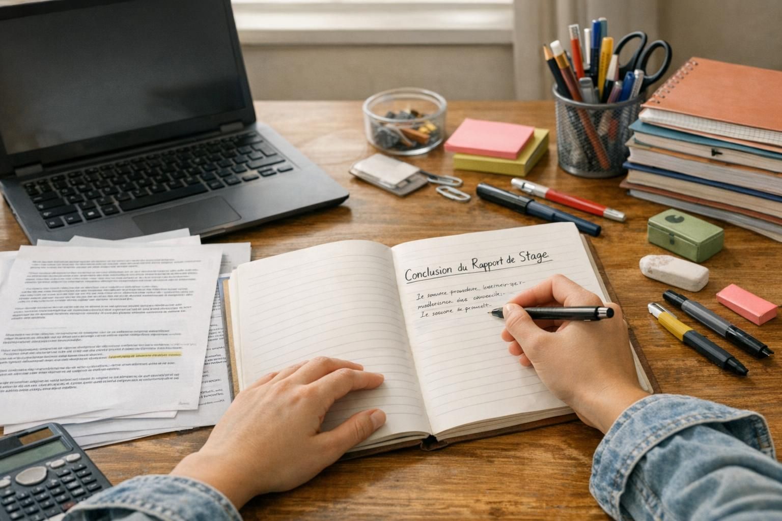 Conclusion rapport de stage : méthode, exemples et longueur