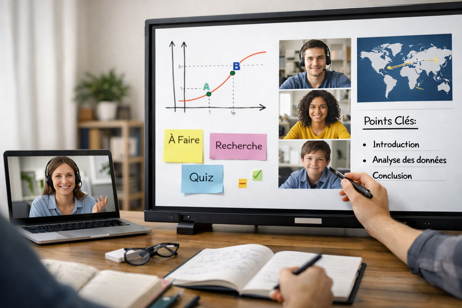 Cours à distance : comment les tableaux blancs numériques peuvent-ils aider ?