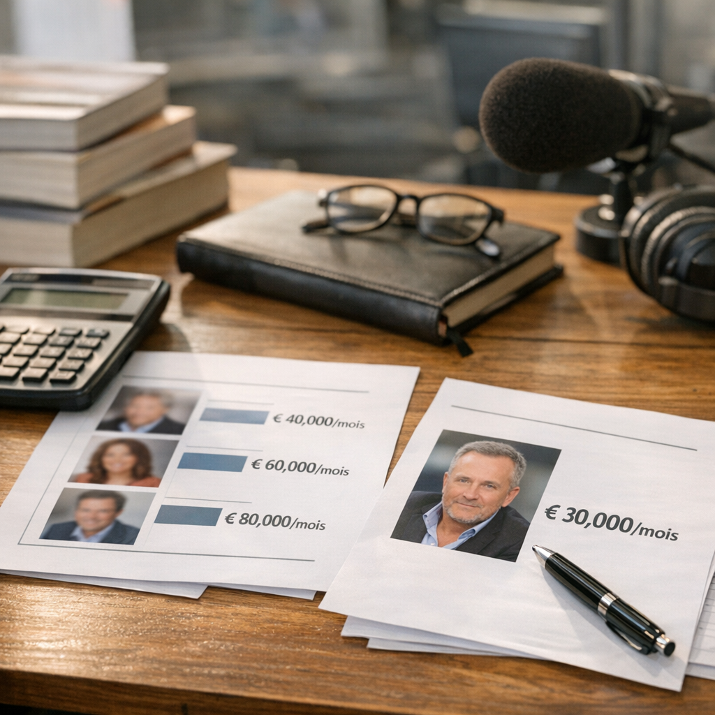 Comparer avec les salaires de journalistes et animateurs connus