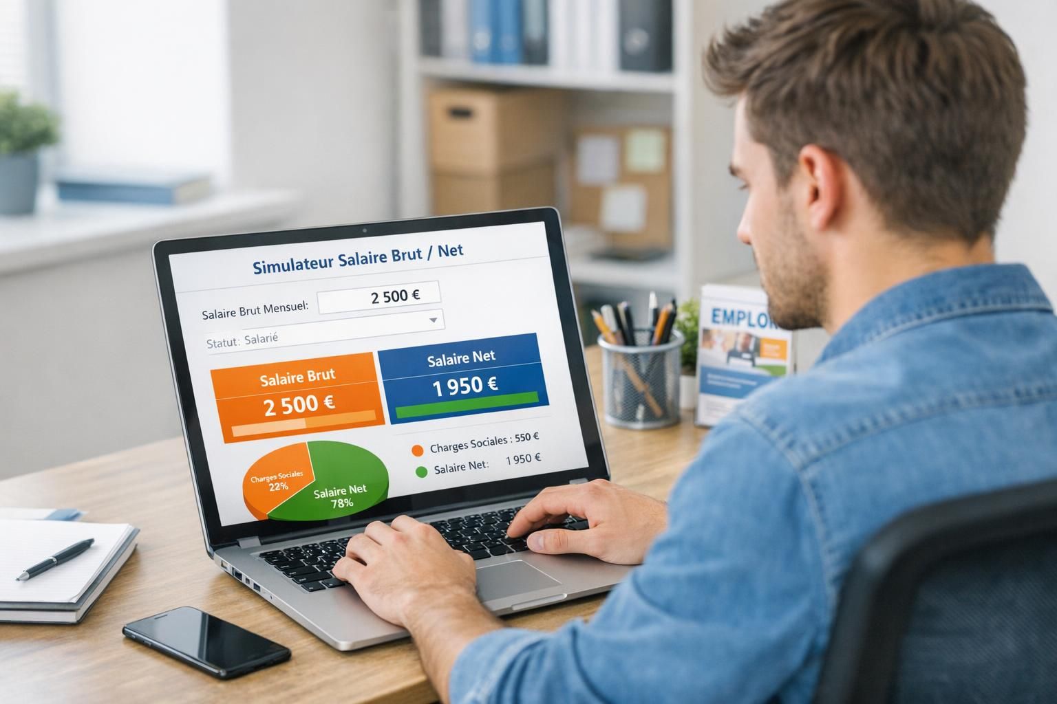Simulateur de salaire : calculer le salaire brut/net