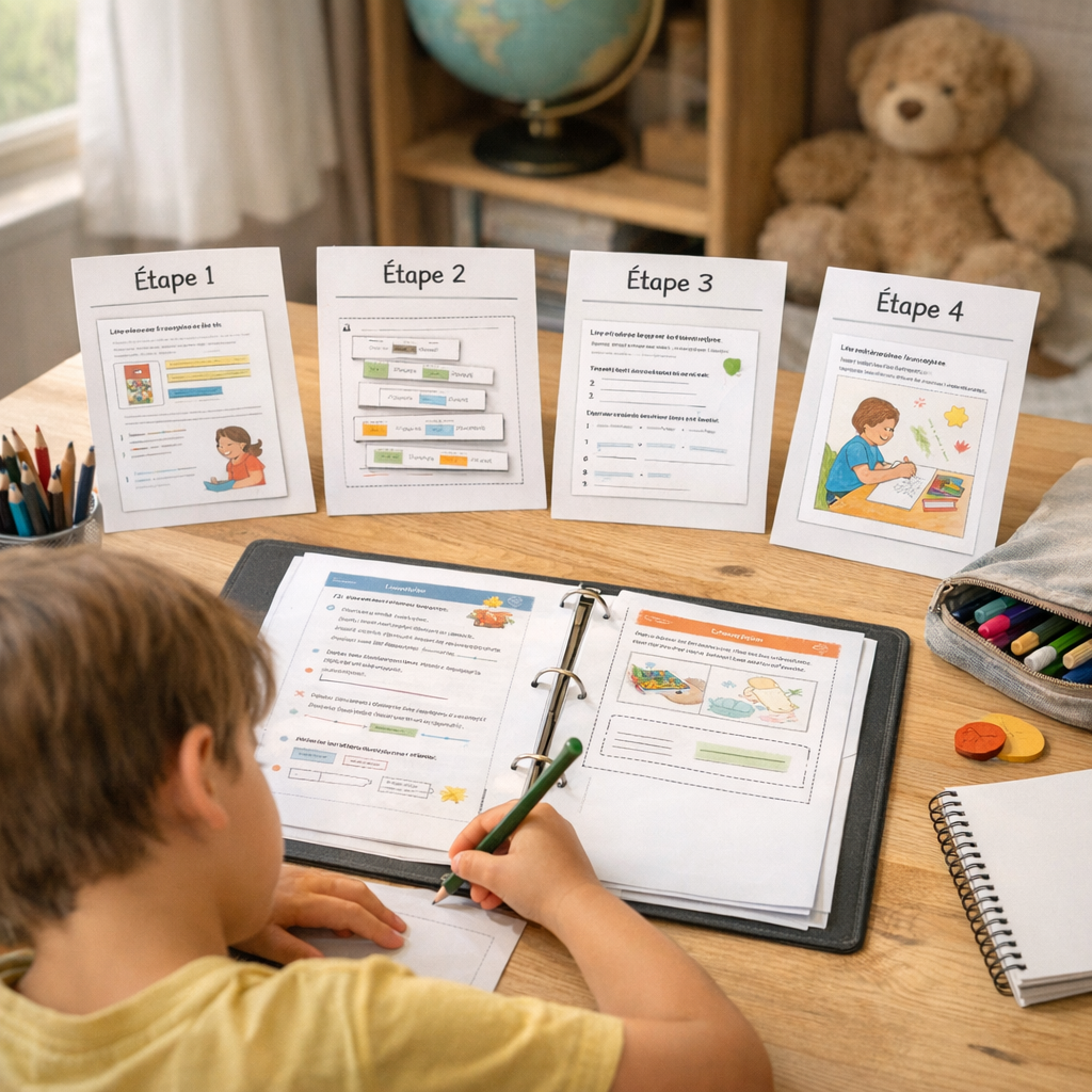 La méthode MFJA en 4 étapes pour exploiter un PDF sans surcharger l’enfant